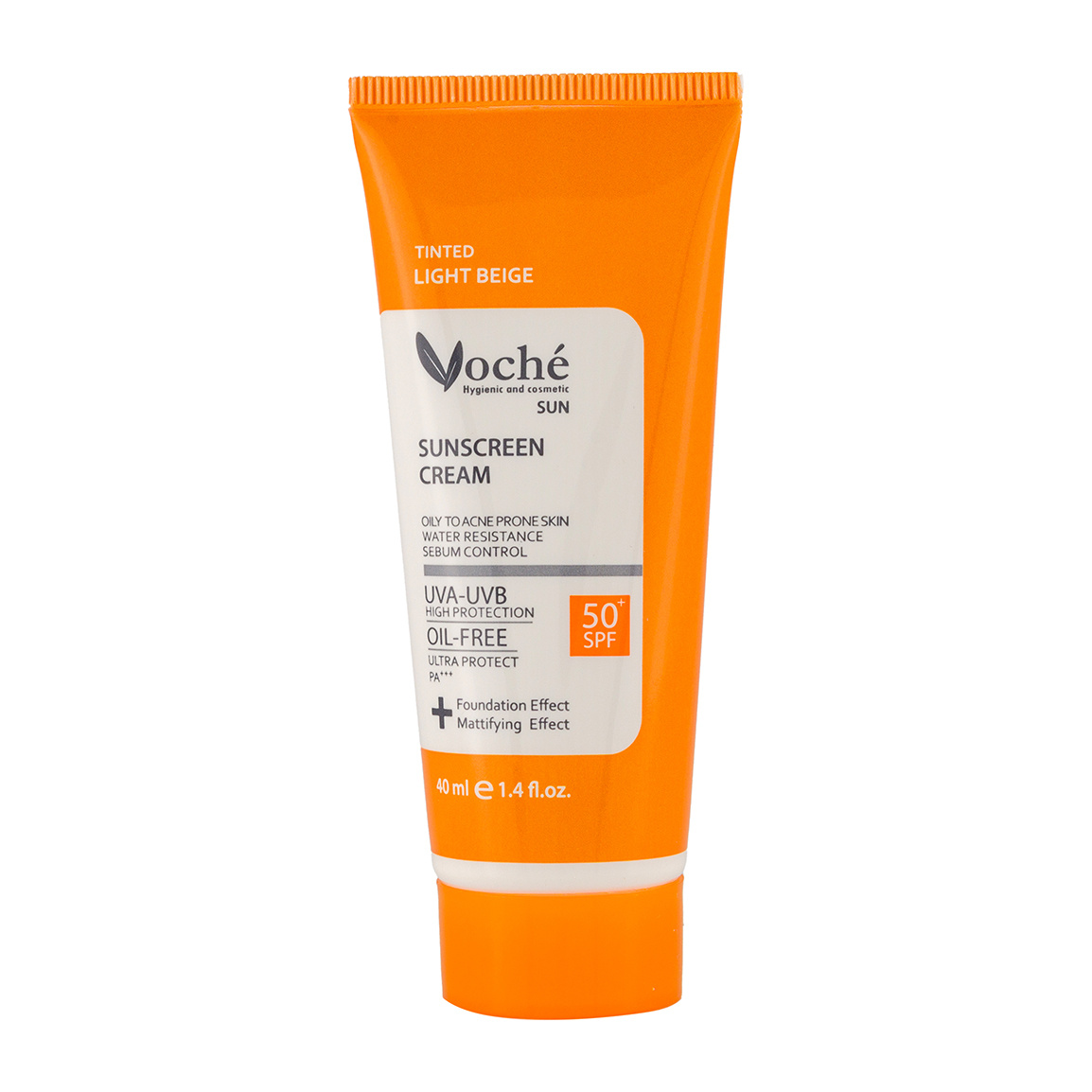 کرم ضد آفتاب رنگی وچه با SPF50 مناسب پوست چرب و دارای جوش  لایت بژ